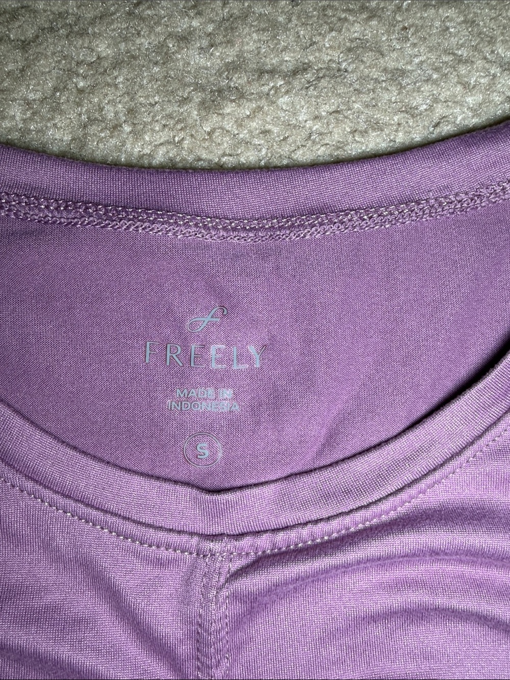Women's Long-Sleeve Twist Front Top in Lavender - Picture 2 of 6